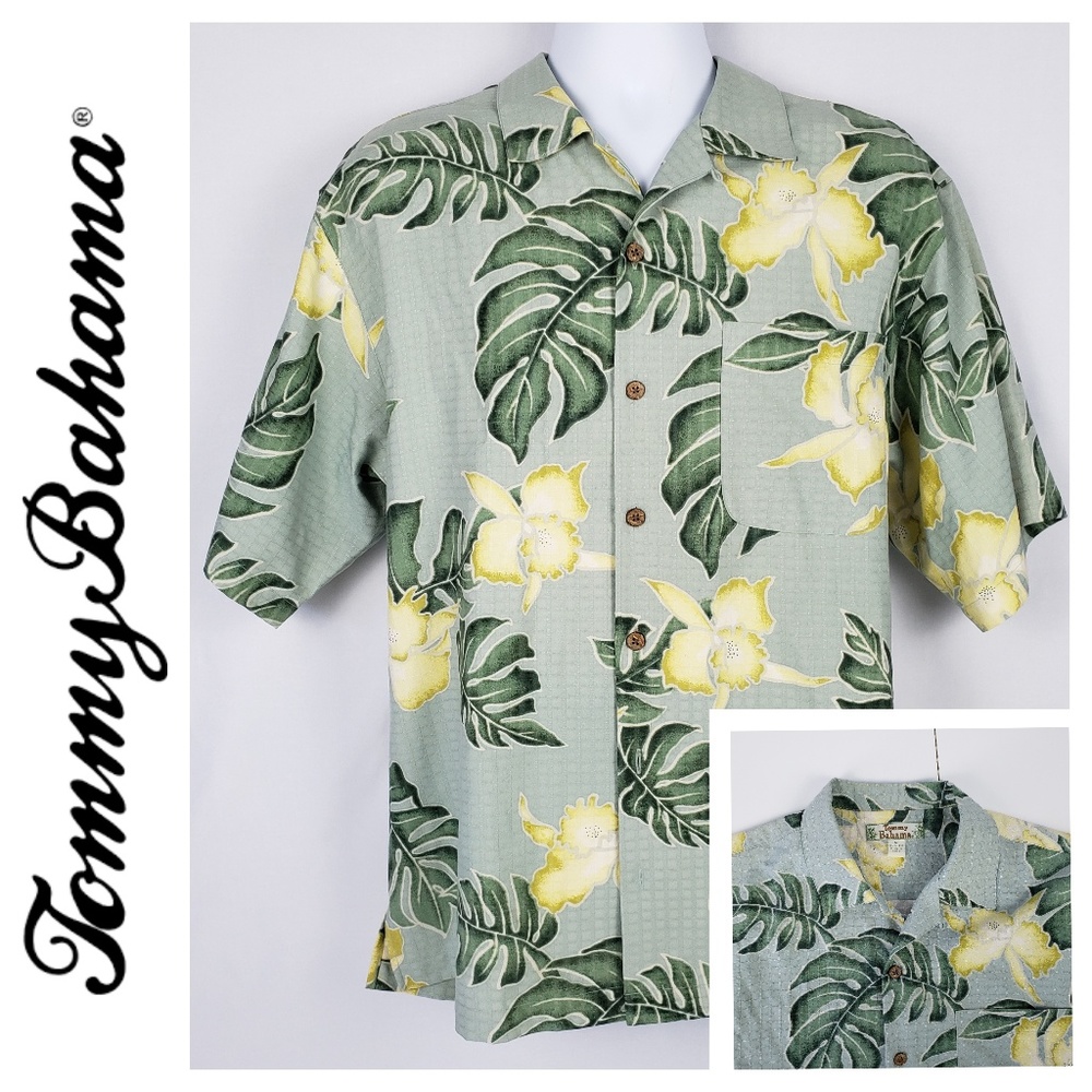 Tommy Bahama 100% Silk Medium Hawaiian Shirt